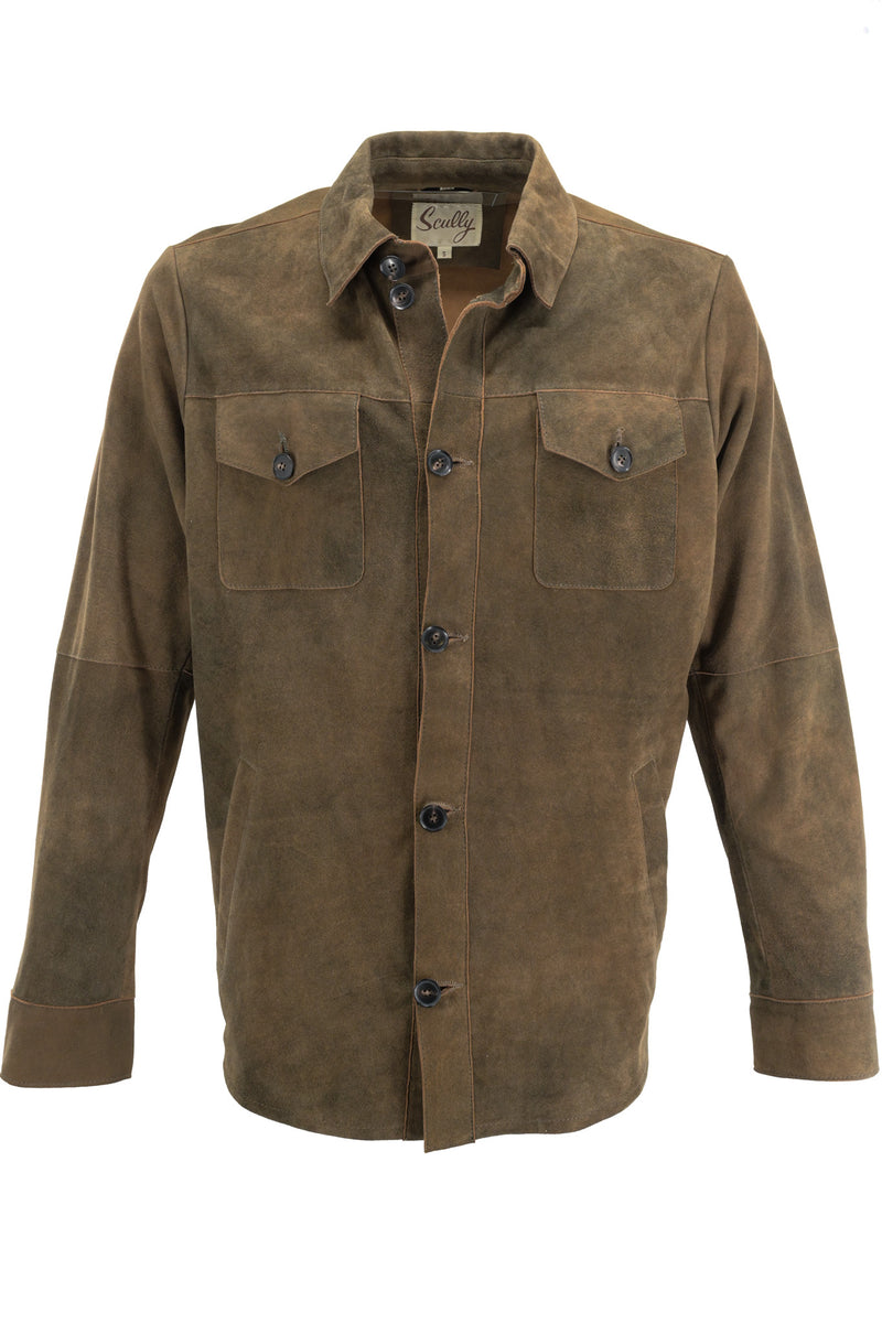 Scully Sueded Leather Jacket - Brown – Ticknors Men's Clothiers
