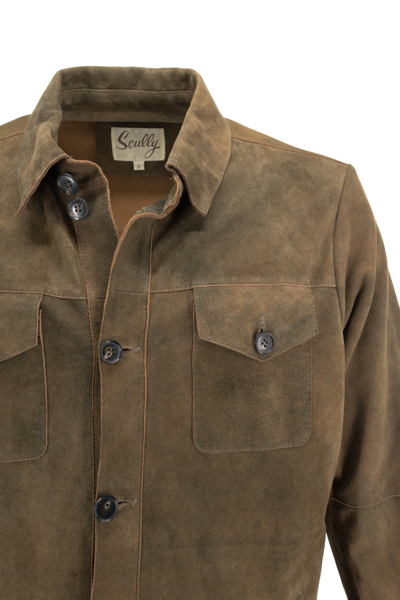 Scully Sueded Leather Jacket - Brown – Ticknors Men's Clothiers