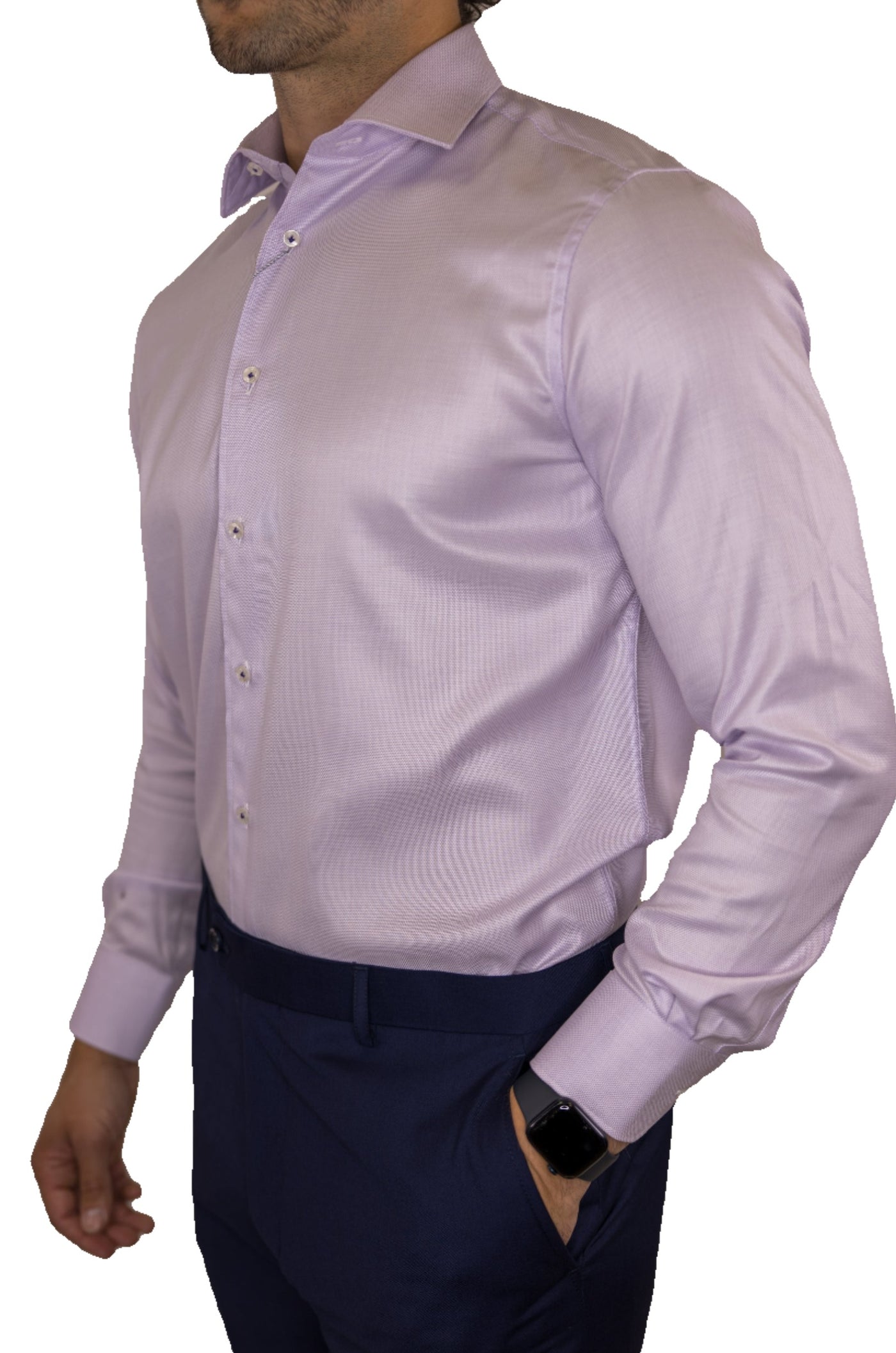 Marcello Lilac Fine Piquet Dress Shirt – Ticknors Men's Clothiers