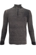 Autumn Cashmere Inked Quarterzip Sweater - Brownie