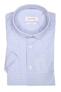 Bugatchi OoohCotton® Shirt - Blue Micro-Geometric