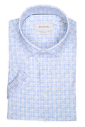 Bugatchi OoohCotton® Shirt - Air Blue Plaid