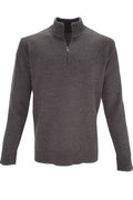 Codice Quarterzip Sweater - Chevron Brown