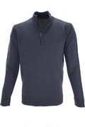 Codice Quarterzip Sweater - Chevron Blue