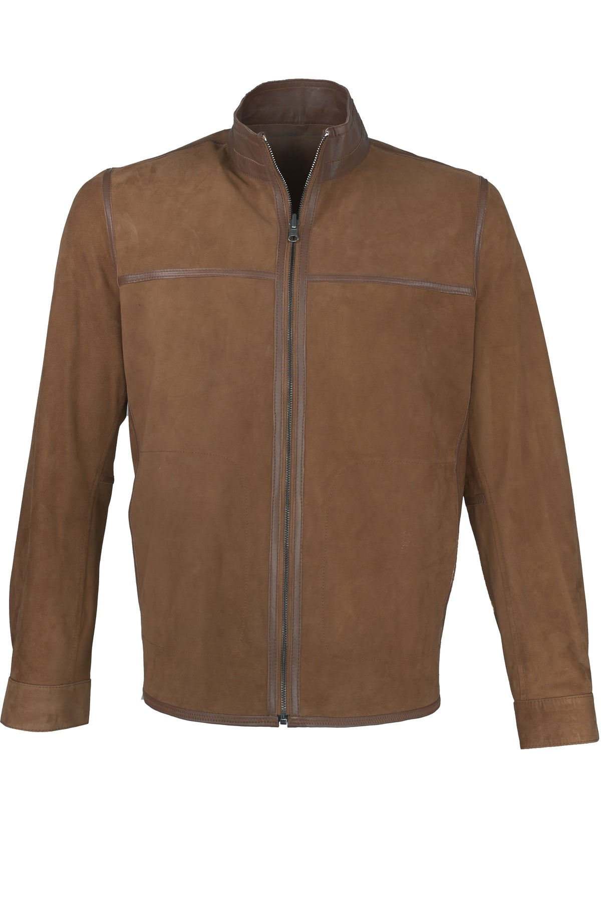 Missani Reversible Spring Leather Jacket - Saddle / Brown