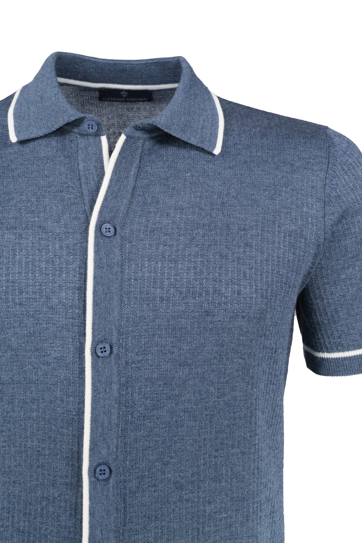 Luchiano Visconti Knit Shirt - Indigo