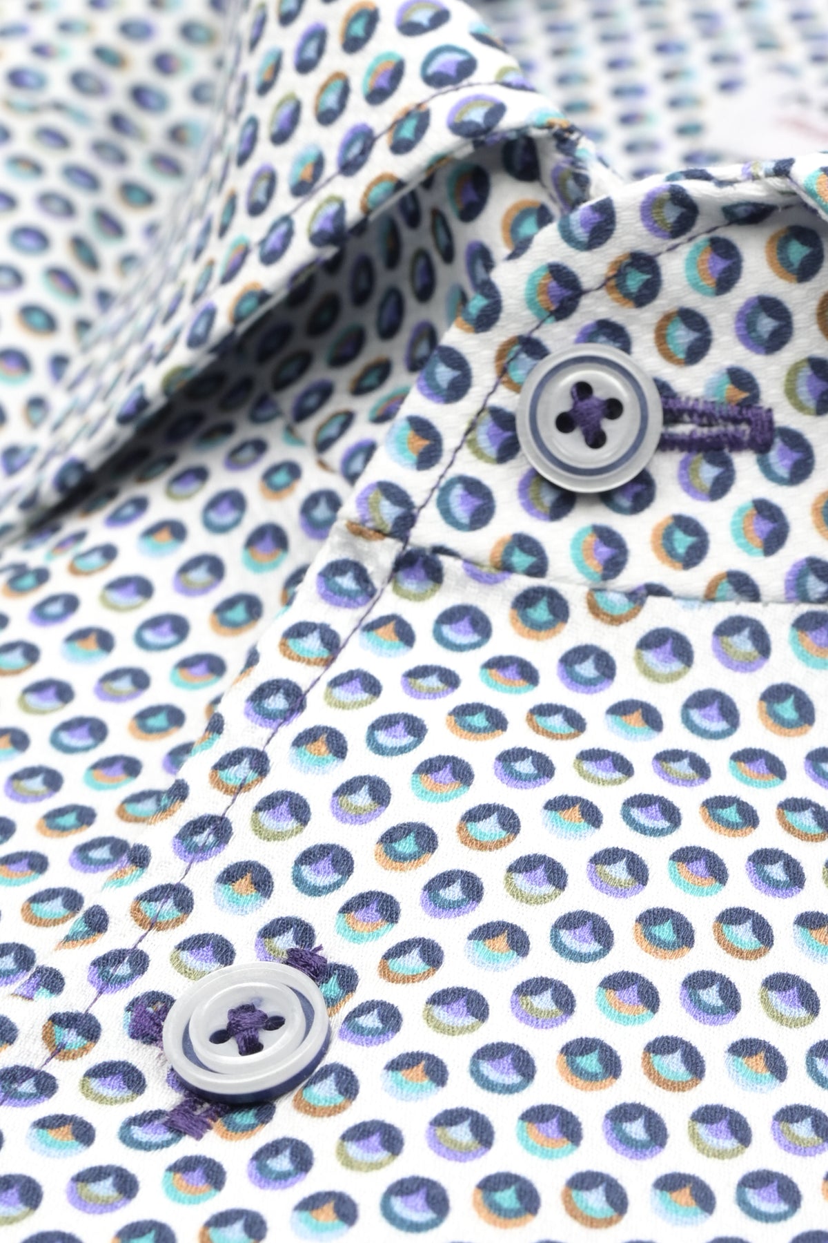 Marcello Aqua Marbles Shirt - Multicolor