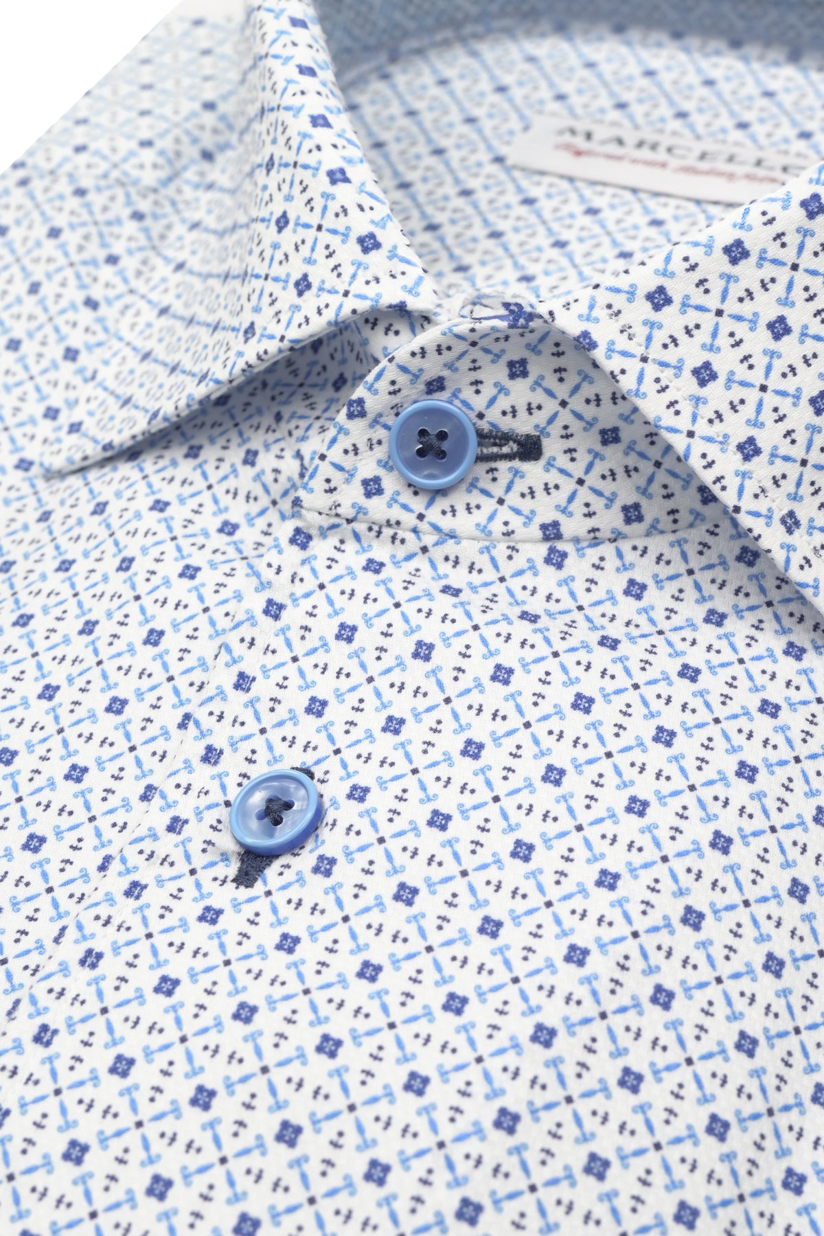 Marcello Diagonal Medallion Shirt - Multicolor