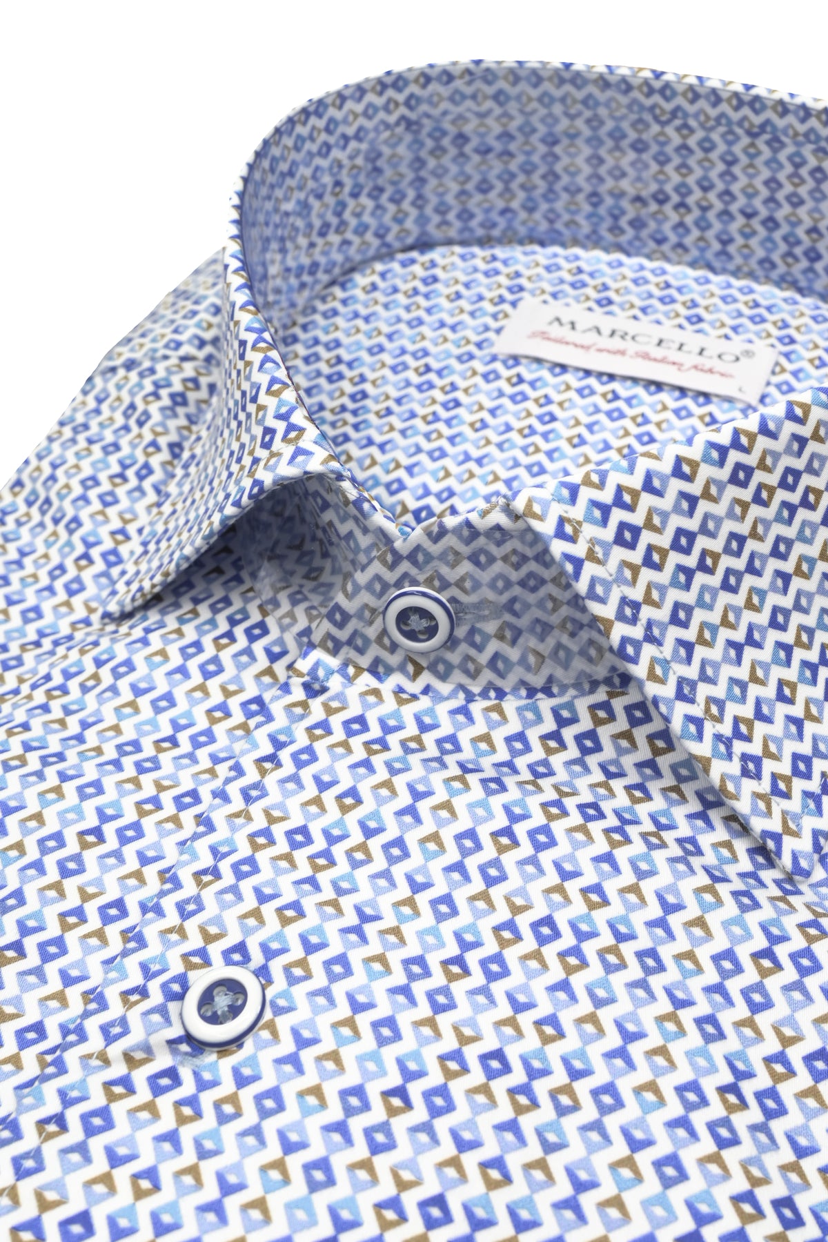 Marcello Royal Diamonds Shirt - Multicolor