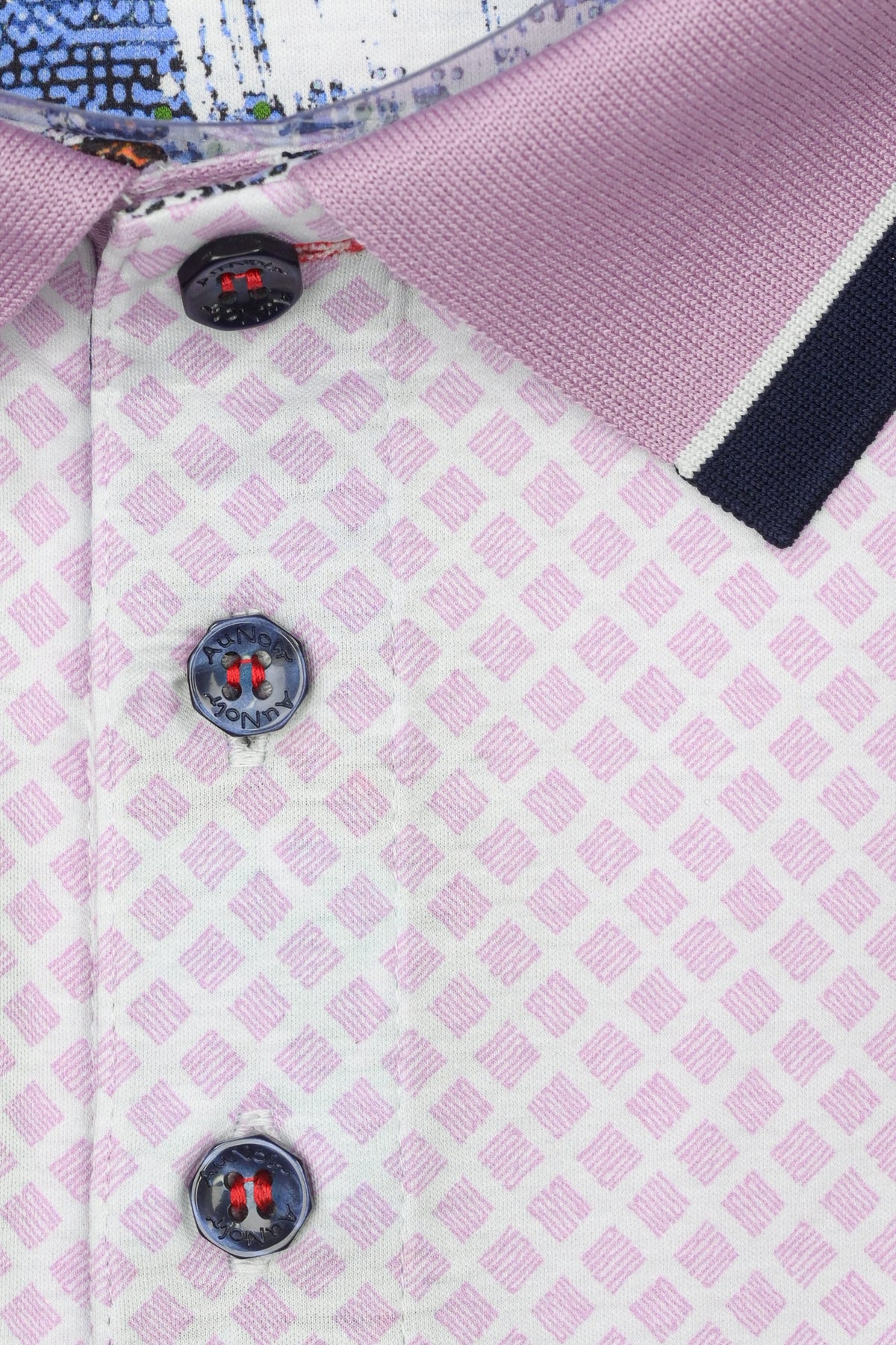 Au Noir Short Sleeve Fairmont Polo - Pink