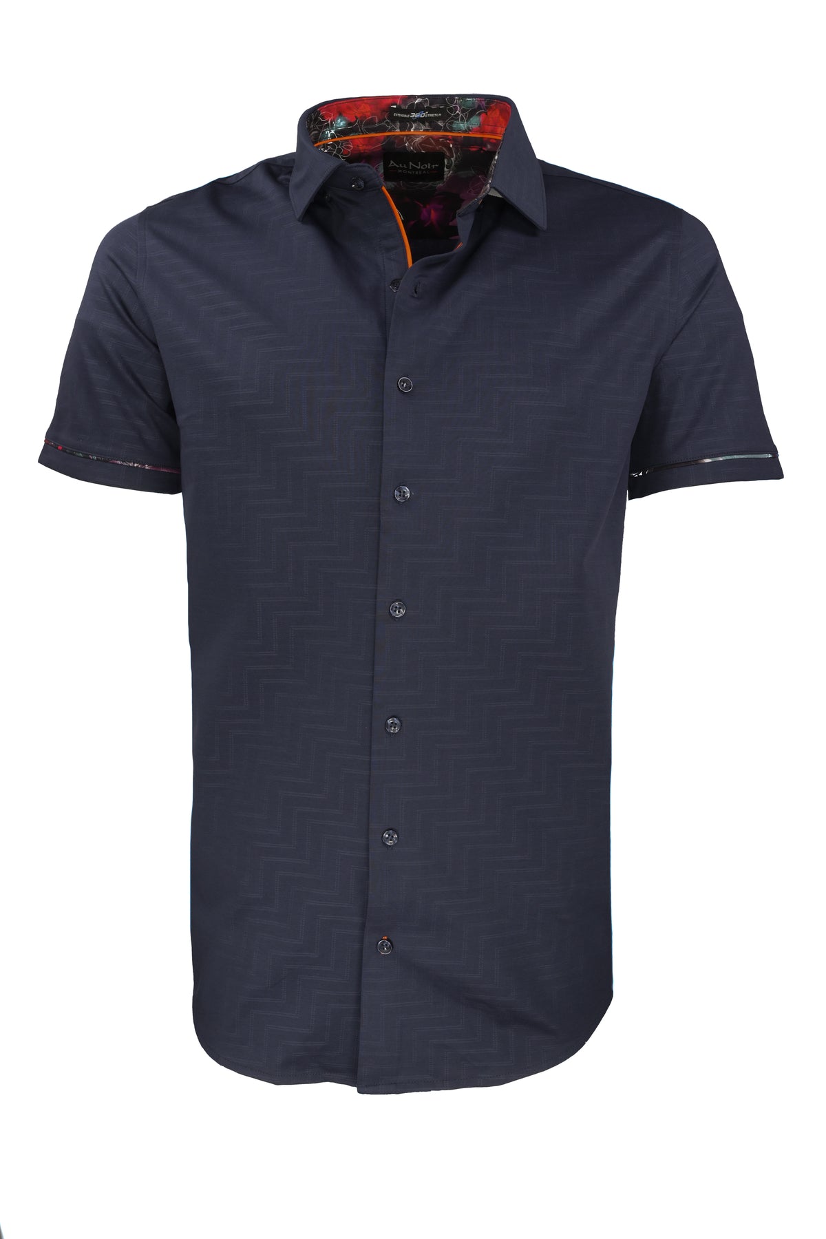 Au Noir Short Sleeve Divenere Shirt - Navy