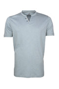 Raffi V-neck Cotton Henley - Storm