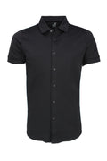 Raffi Spring Stretch Cotton Shirt - Black