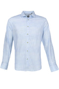Raffi Linen-blend Dotted Shirt - Atlantic