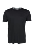 Raffi Tipped Crewneck T-Shirt - Black