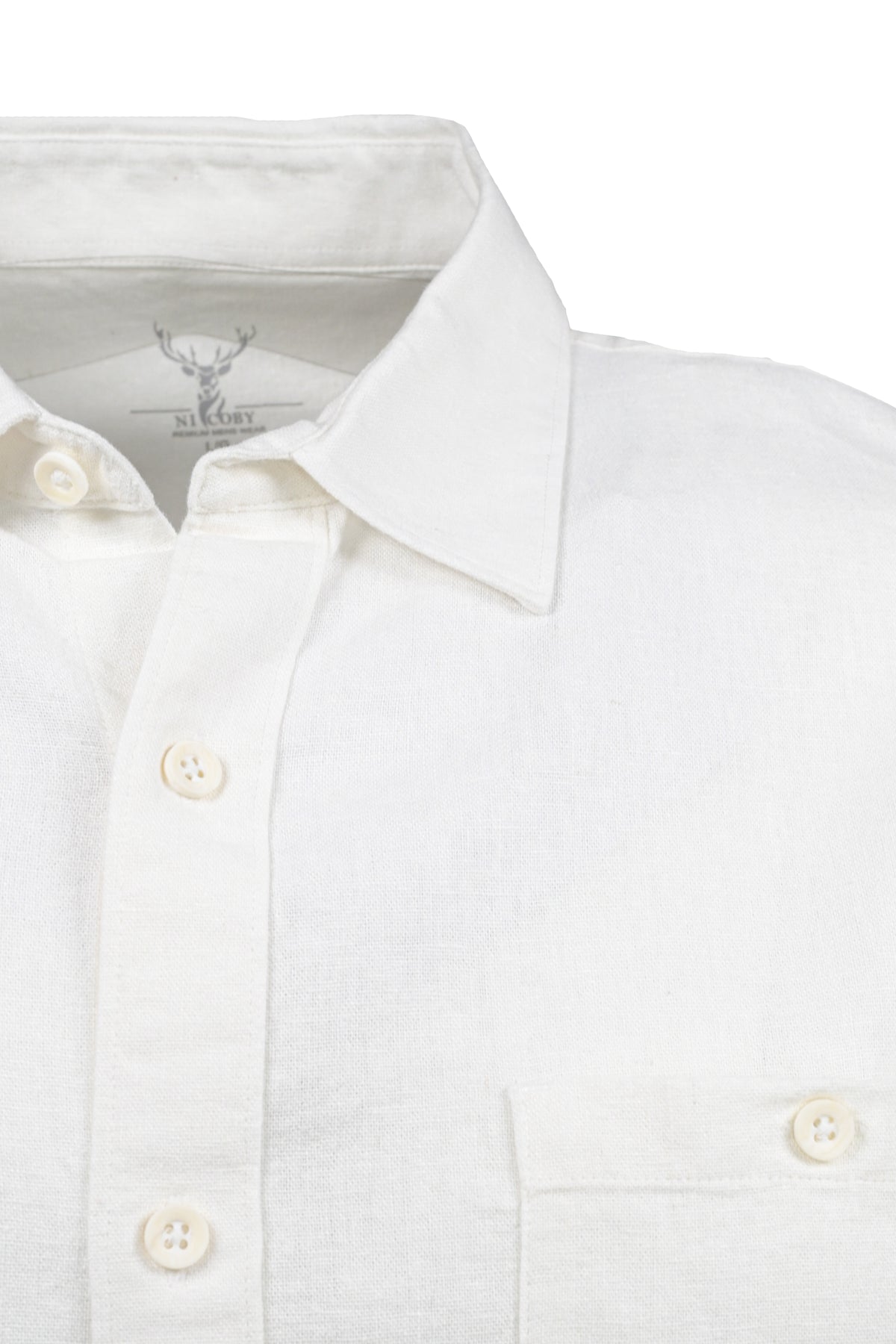 Nicoby Linen Spring Shirt - White