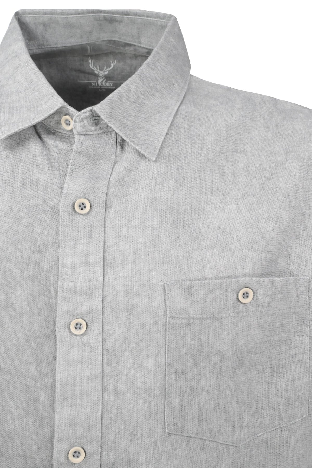 Nicoby Linen Spring Shirt - Gray