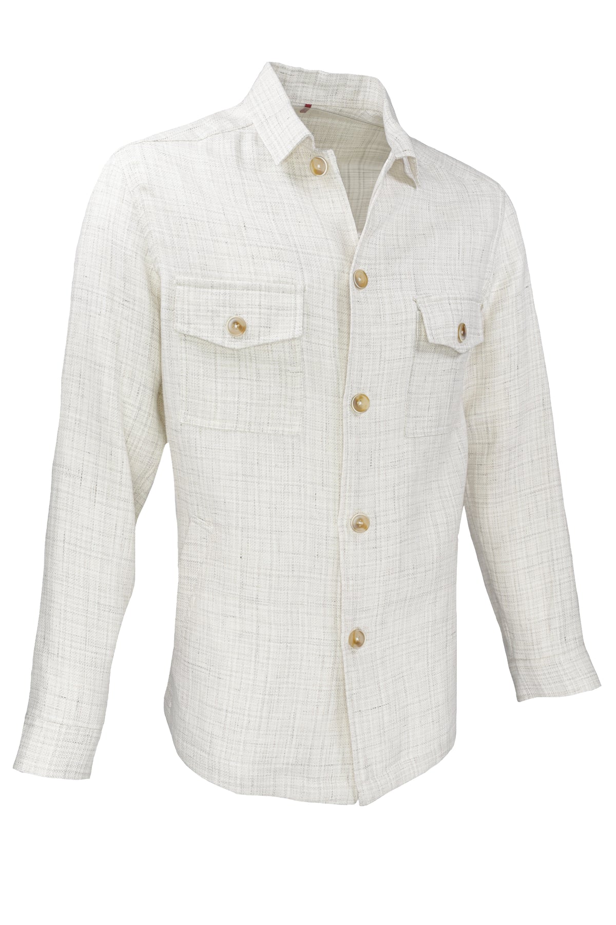 TailoRed Soft Collection Shirt Jacket - Creme Plaid