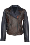 Scully Asymmetrical Leather Jacket - Brown / Rust