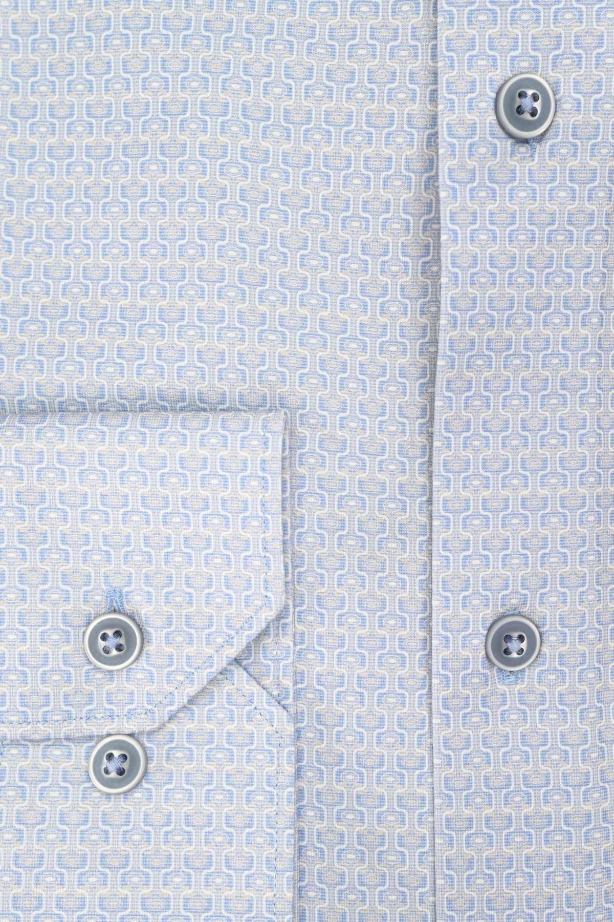 Bugatchi OoohCotton Geometric Shirt - Air Blue
