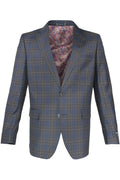 Tiglio Wool Sport Coat - Plaid Navy / Brown