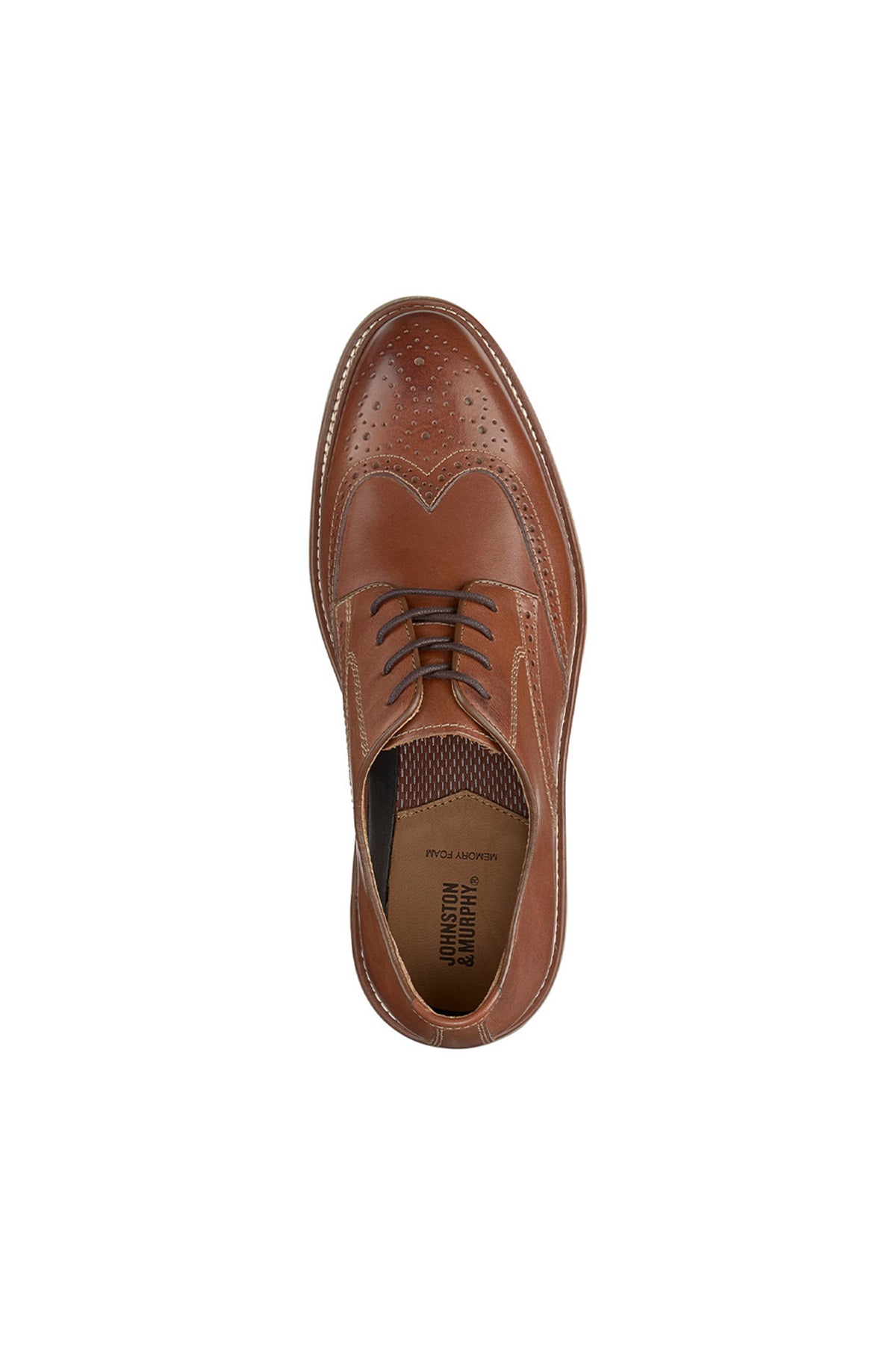Johnston & Murphy Upton Wingtip Shoe - Brown
