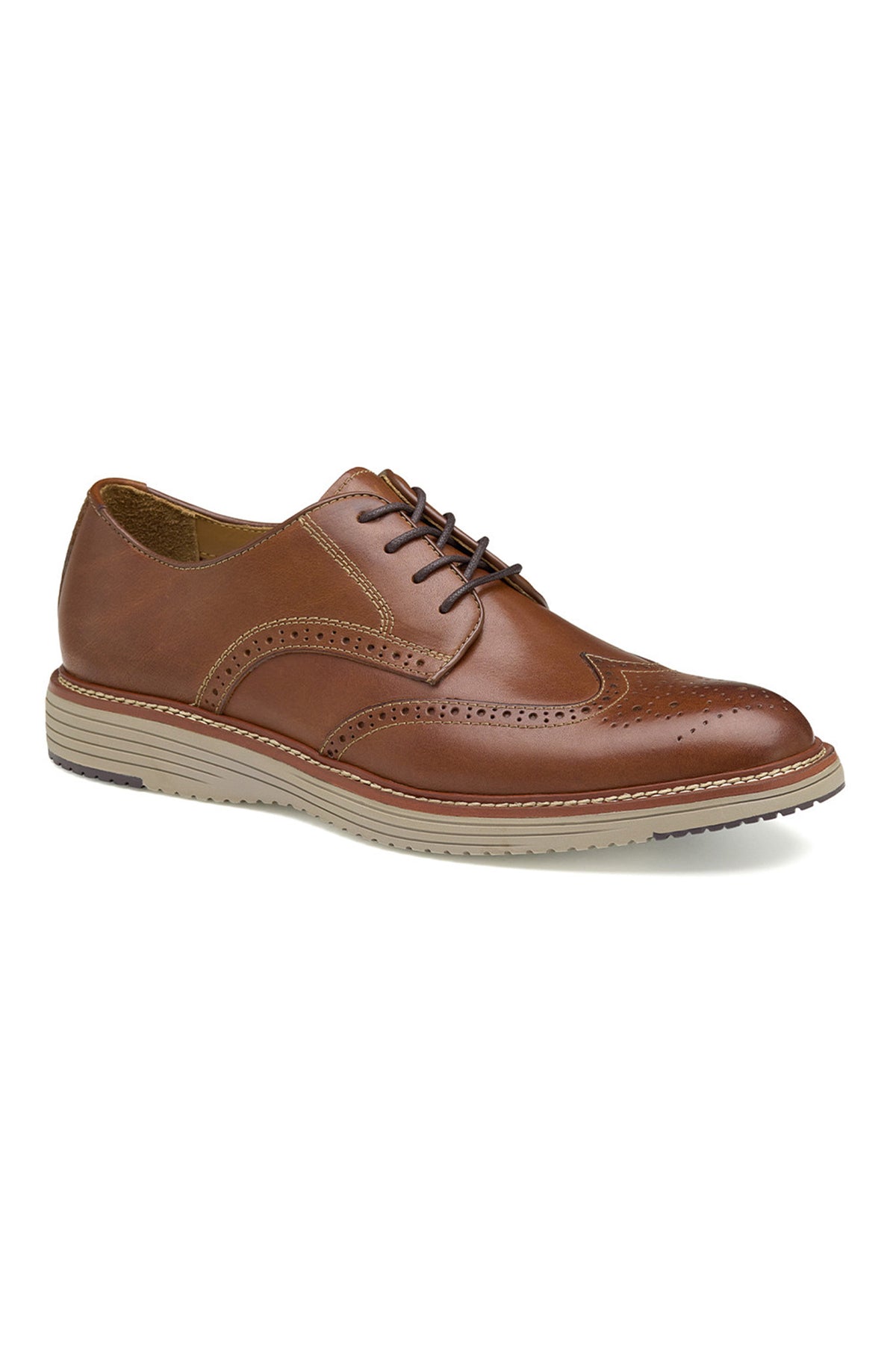 Johnston & Murphy Upton Wingtip Shoe - Brown