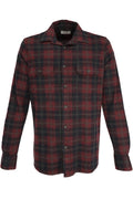 Garnet Flannel Shirt Jacket - Red