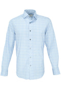 Bugatchi Stretch Cotton Shirt - Sky Blue Diamonds