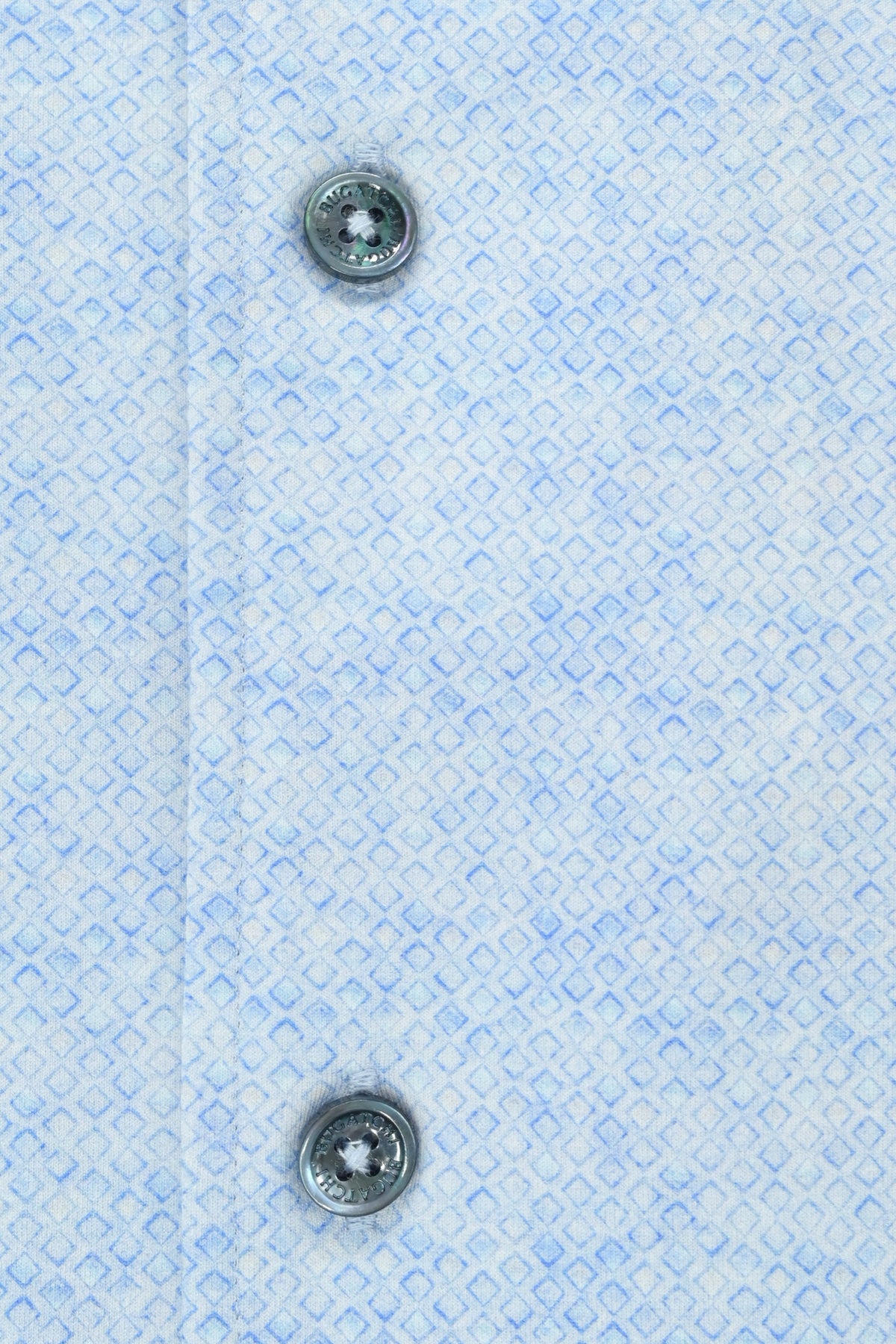 Bugatchi Stretch Cotton Shirt - Sky Blue Diamonds