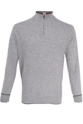 Raffi Quarterzip Textured Sweater - Grey