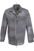 Alberto Zimni Reversible Leather Coat - Charcoal