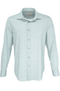 Bugatchi OoohCotton® Shirt - Chevron Seafoam