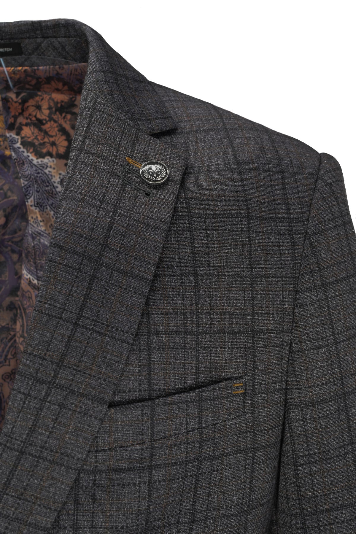 Au Noir Sport Coat - Fiennes Grey