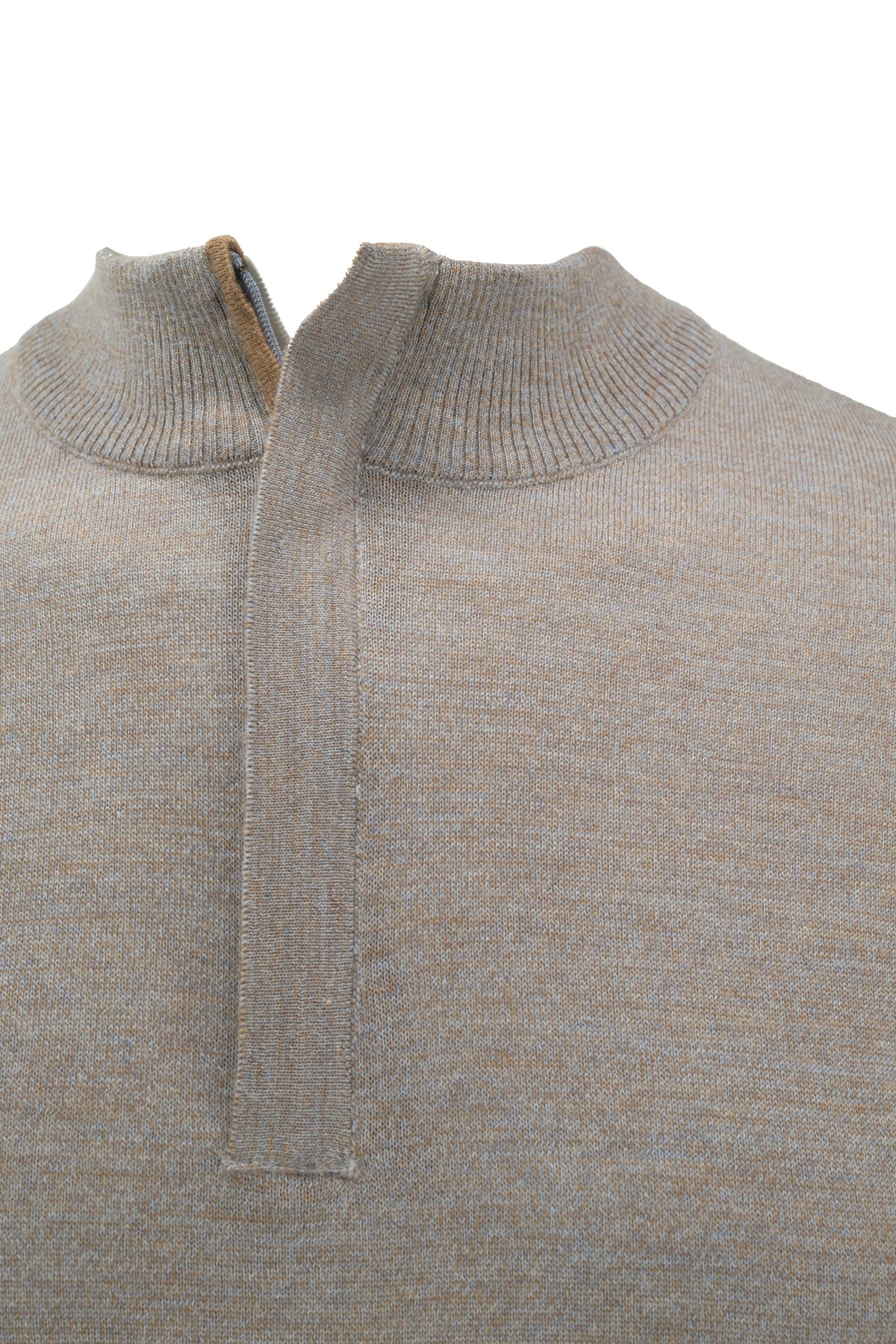 Inpore Hidden Zipper Sweater - Tan
