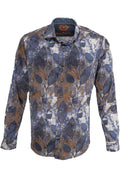 Au Noir Shirt - Jasper Blue / Brown