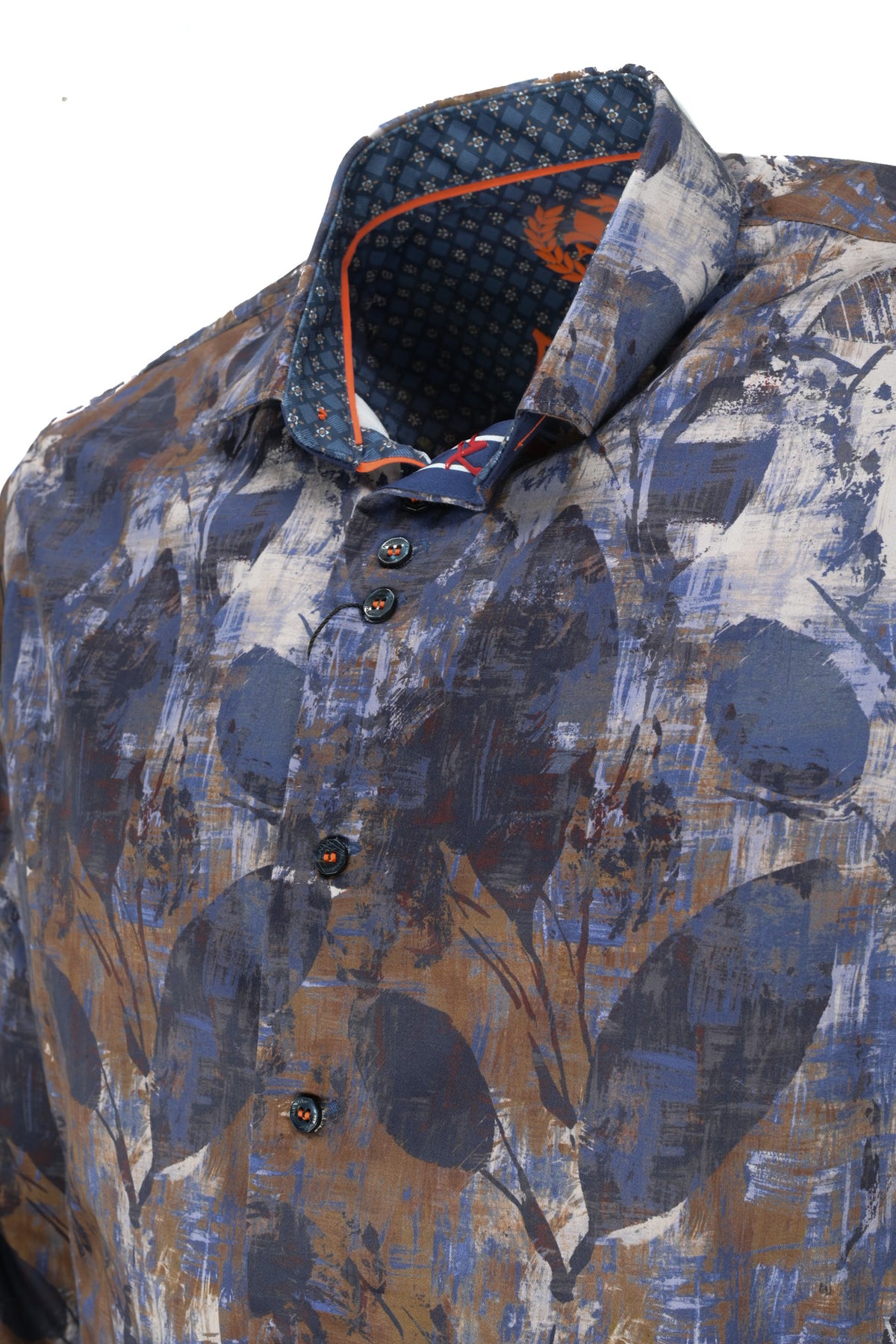 Au Noir Shirt - Jasper Blue / Brown