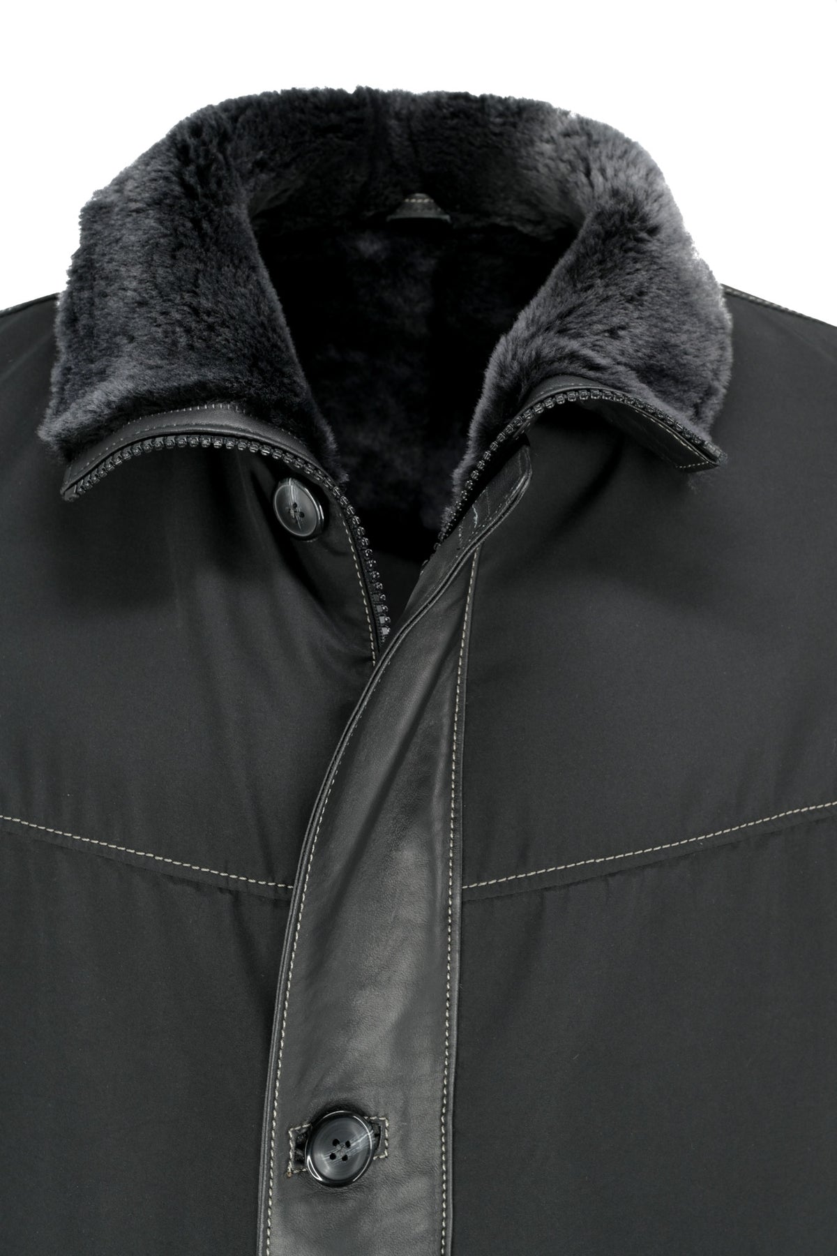 Inpore Lambskin Shearling Coat - Black