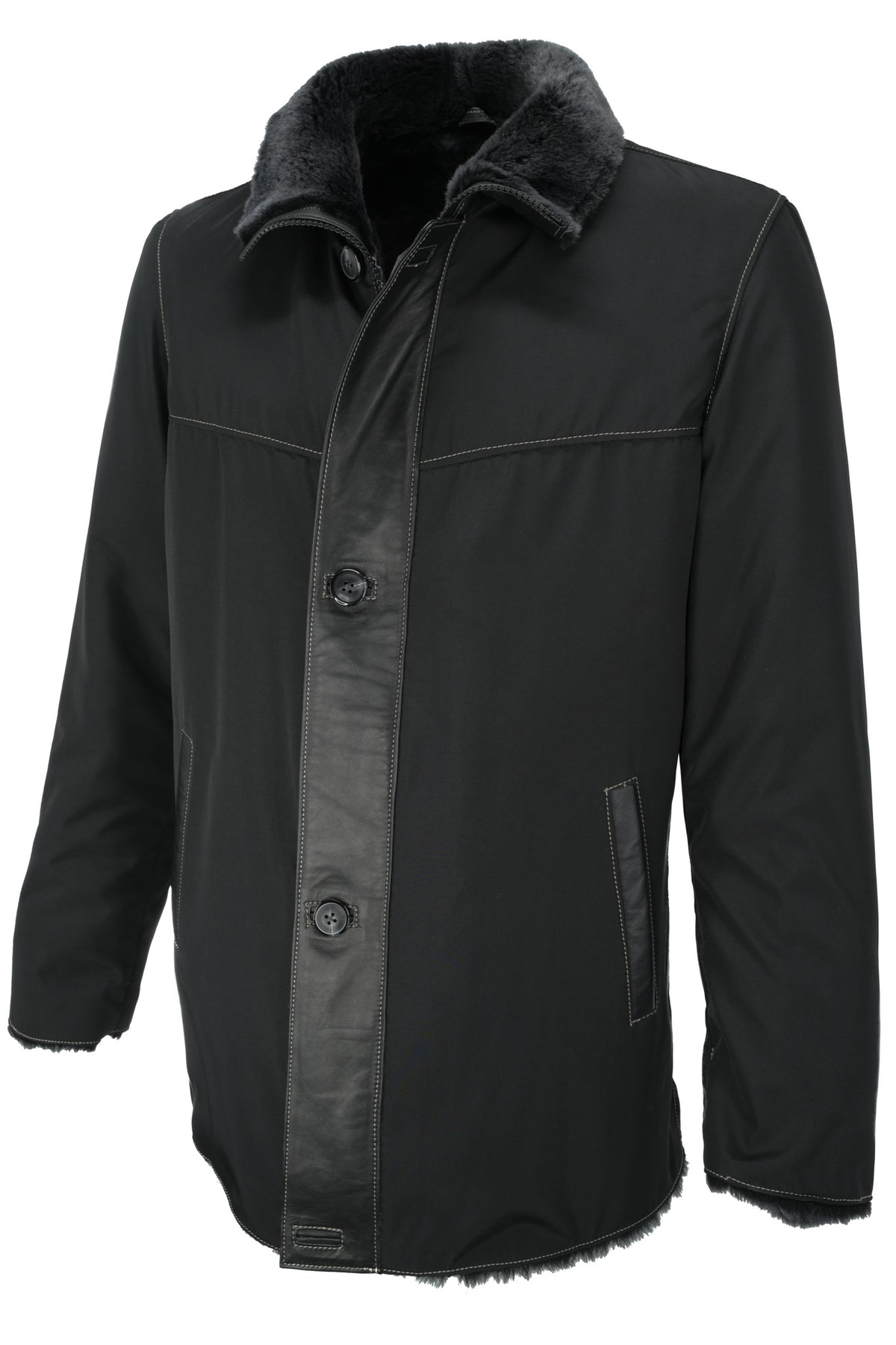 Inpore Lambskin Shearling Coat - Black