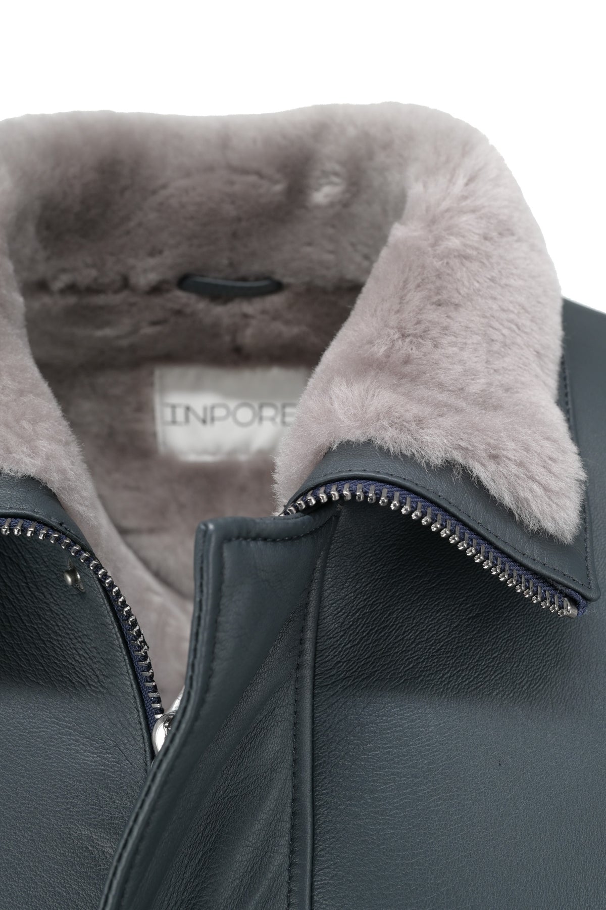 Inpore Shearling Coat - Dark Blue