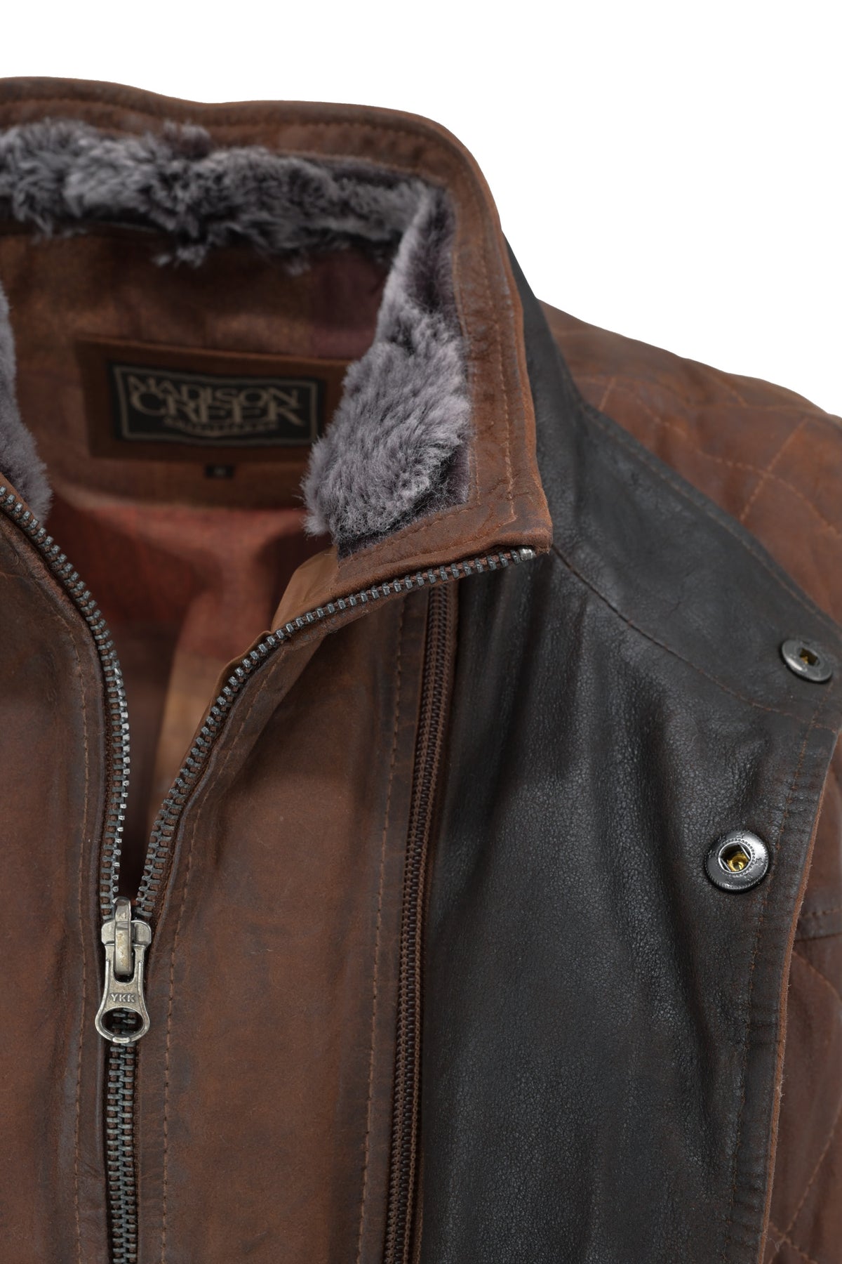 Madison Creek Hybrid Leather Vest - Bourbon