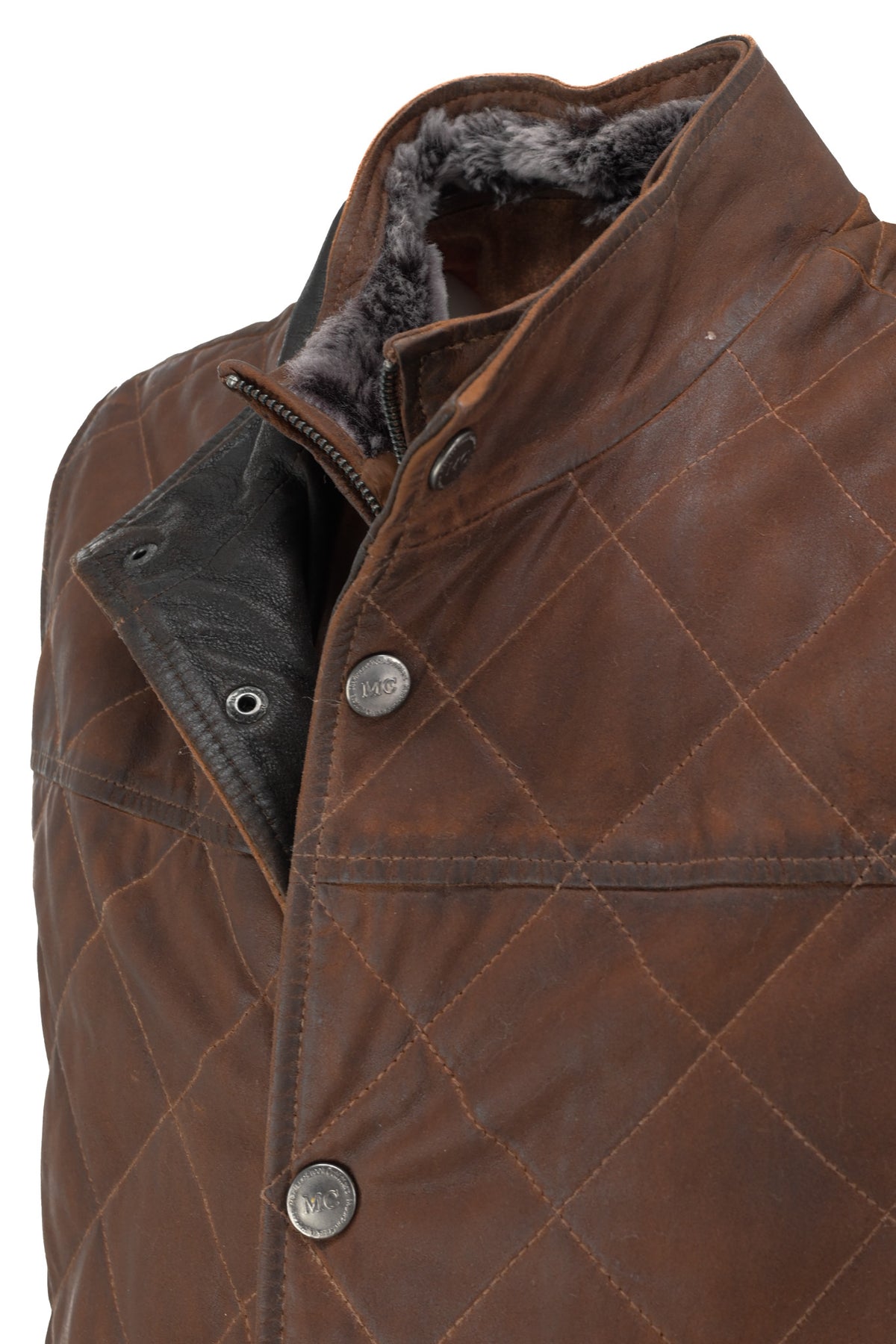 Madison Creek Hybrid Leather Vest - Bourbon