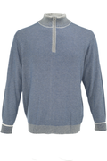 F/X Fusion Heathered Sweater - Silver/ Blue