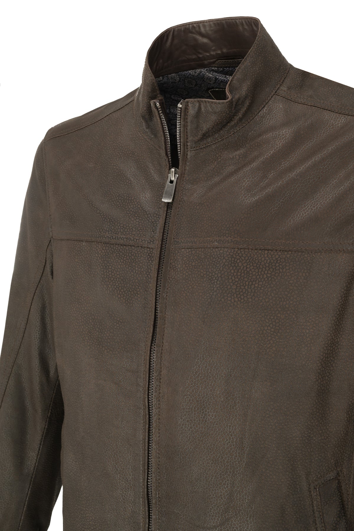 Alberto Zimni Leather Jacket - Dark Brown