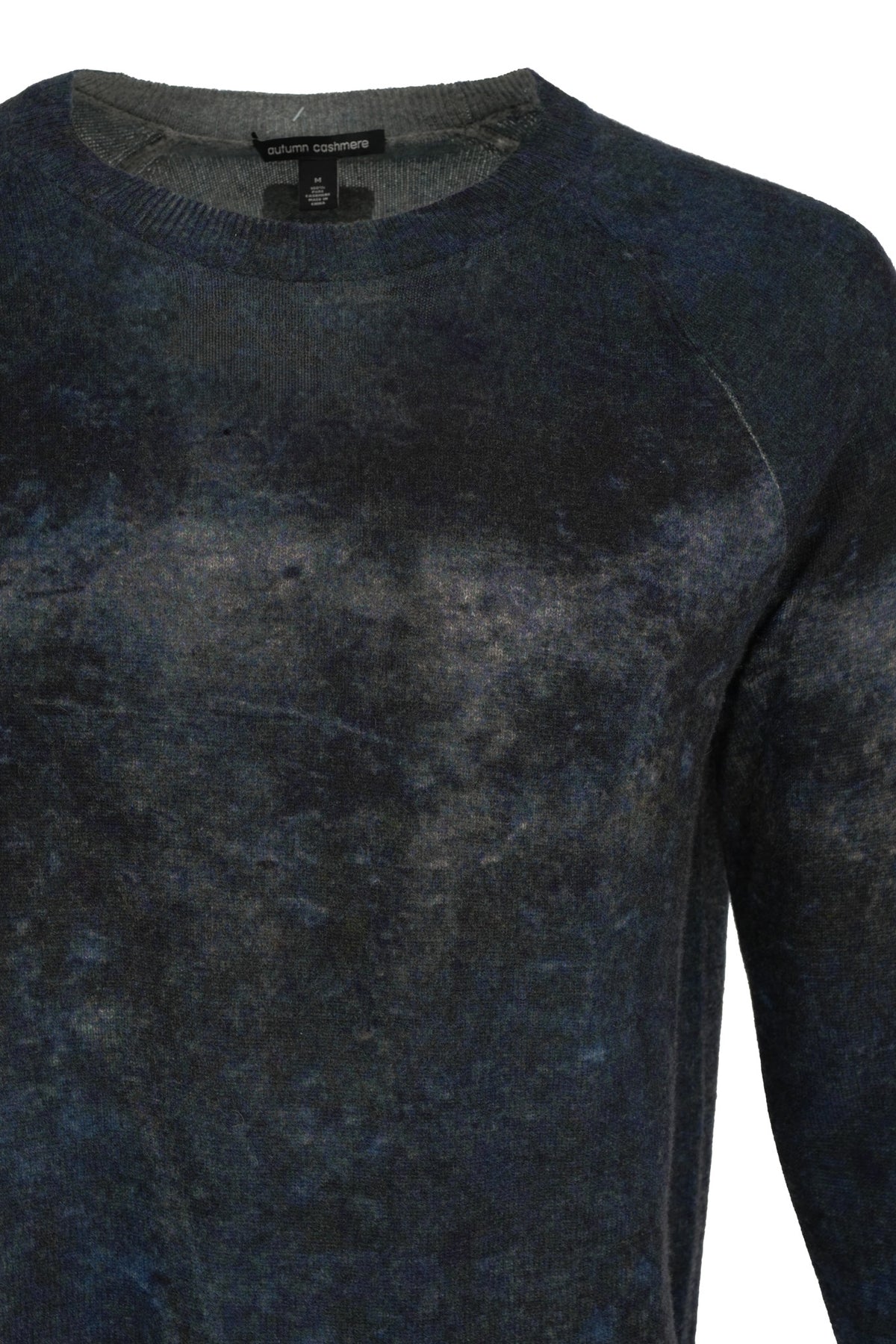 Autumn Cashmere Cement Print Sweater - Navy Combo