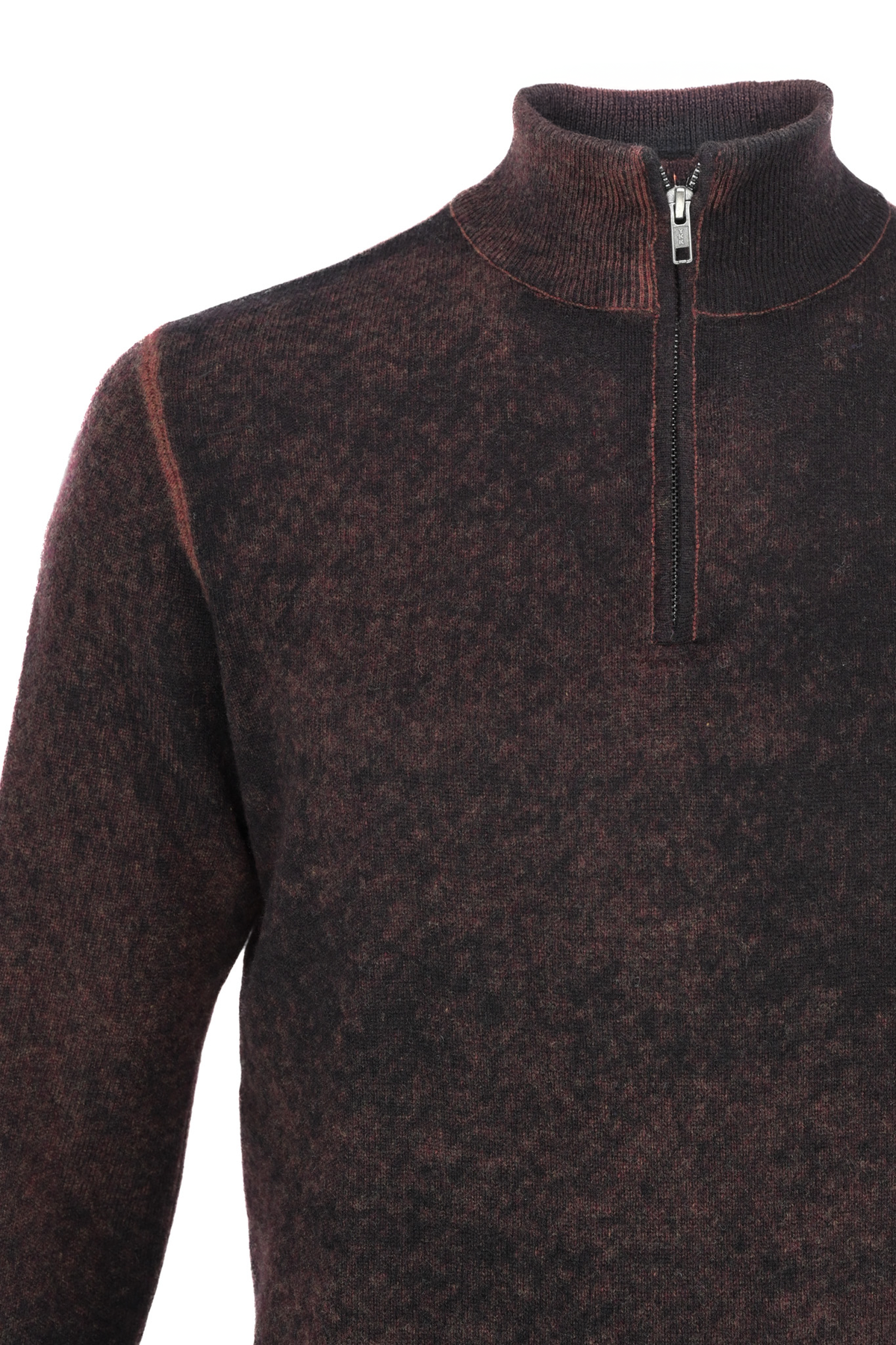 Autumn Cashmere 1/4 Zip - Inked Rust Combo