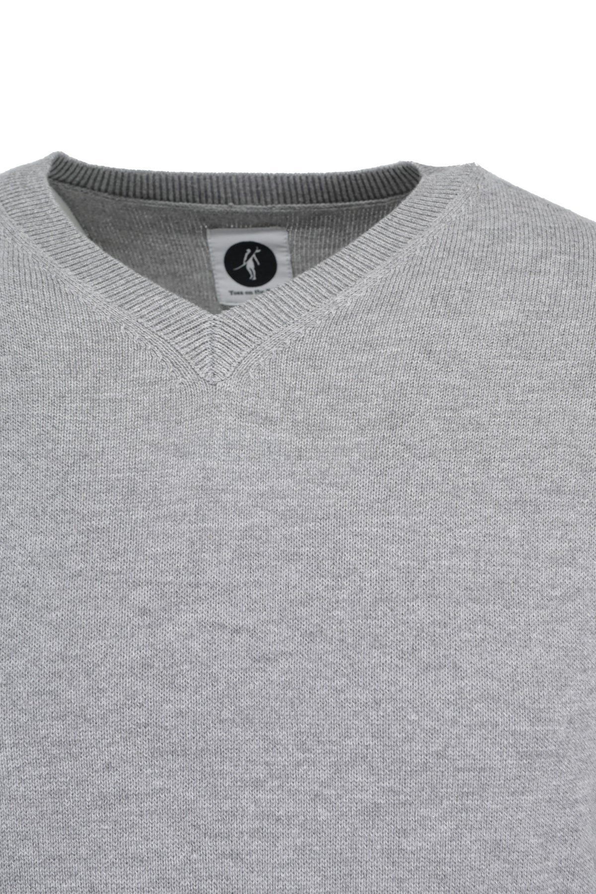 Toes on the Nose V-neck Sweater - Light Gray