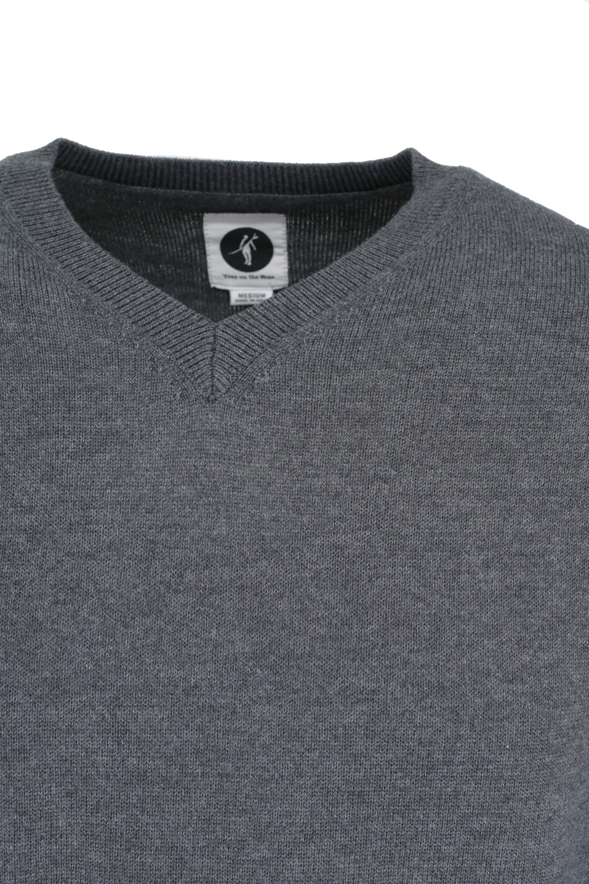 Toes on the Nose V-neck Sweater - Charcoal