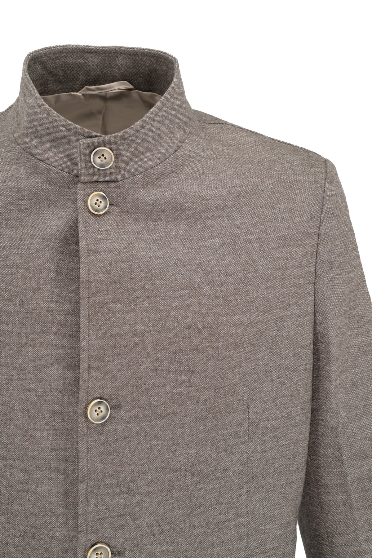 Alberto Zimni Signature 5 Button Coat - Mushroom