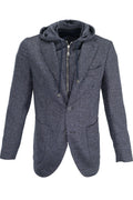 Alberto Zimni Hooded Hybrid - Gray Blue